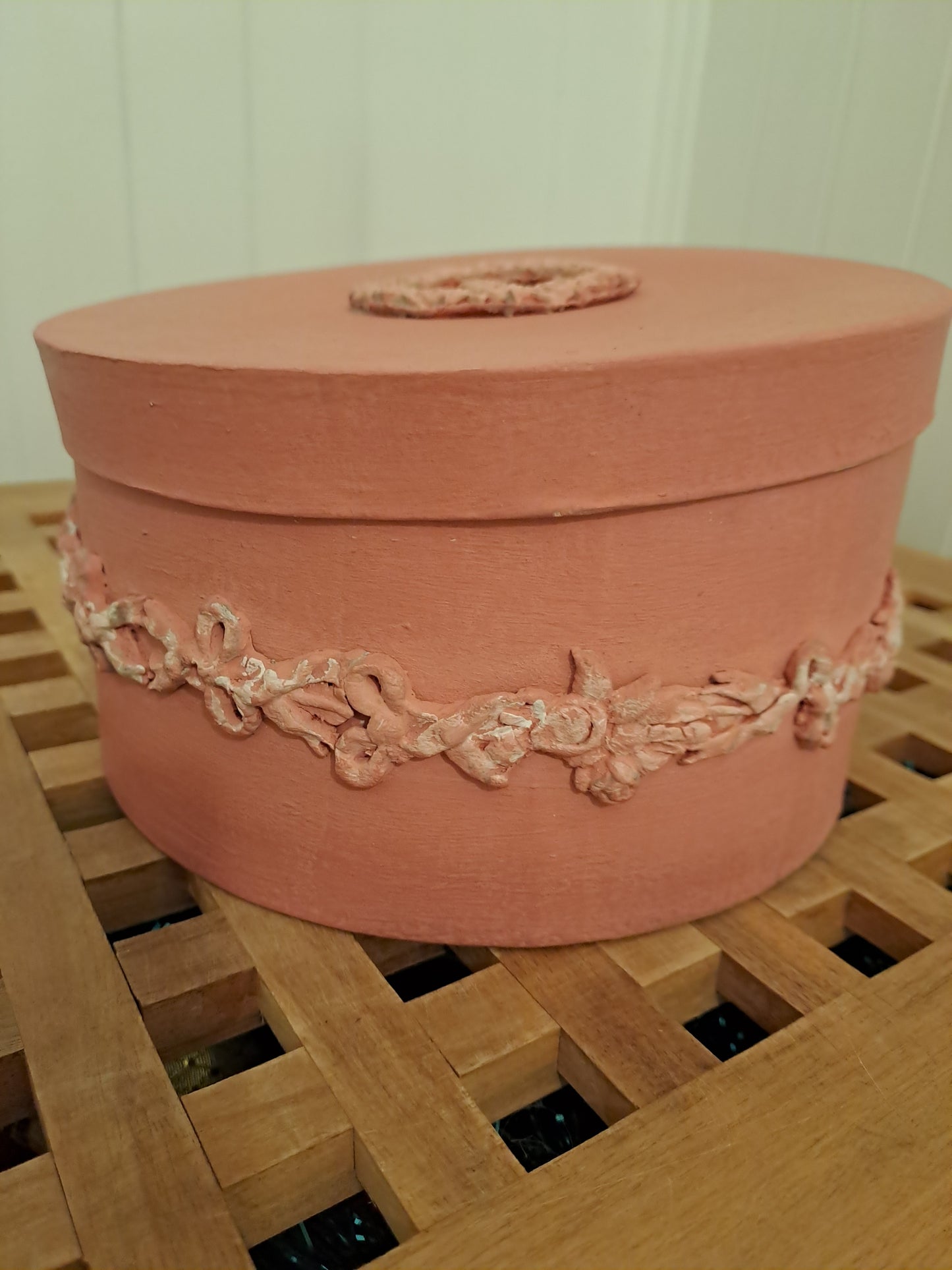 Boîtes gigognes décoratives rose poudré - Création artisanale