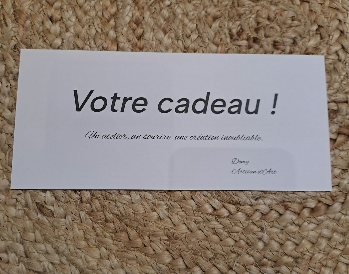 Chèque Cadeaux – Ateliers Créatifs Individuels ou Duo (Valable 1 an)