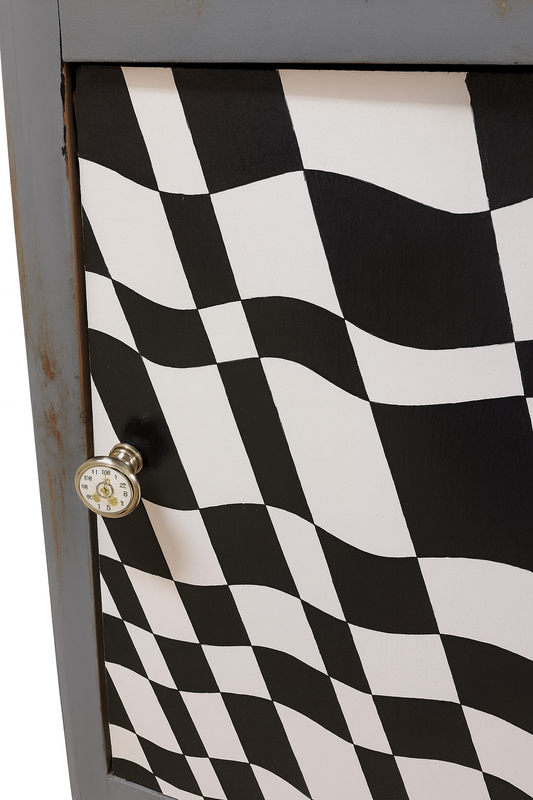 Table de chevet trompe l'oeil