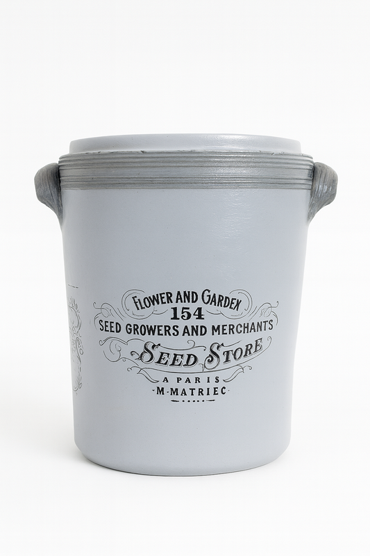 Pot en grès gris droit